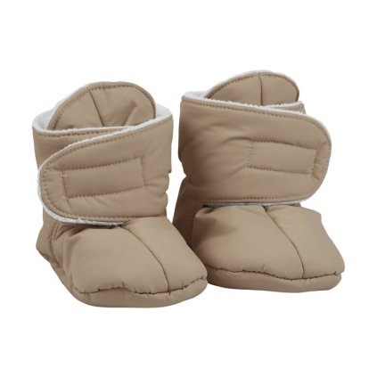 Voksi Baby Booties dark sand light grey 0-1y