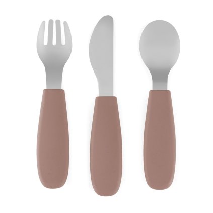 PETITE&MARS Sada príborov s nerezovej ocele Take&Match Velvet Latte 12m+