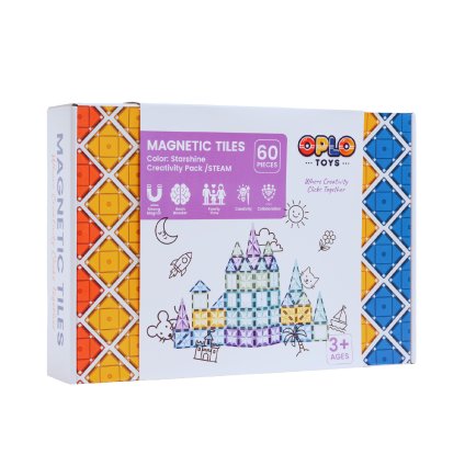 Magnetická závodná dráha Oplo Toys - Starshine Frozen 60 ks