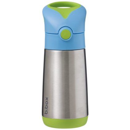 b.box Termoska na pitie so slamkou 350 ml - modrá