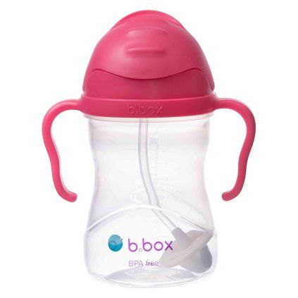 b.box Hrnček so slamkou - malina 240 ml