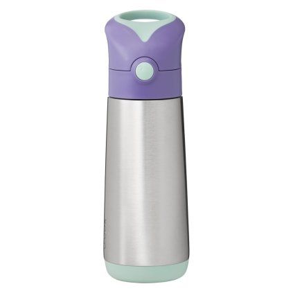 b.box Termoska na pitie so slamkou 500 ml - lilac pop