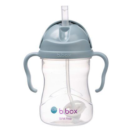 b.box Hrnček so slamkou - modrý 240 ml