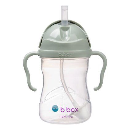 b.box Hrnček so slamkou - zelený 240 ml