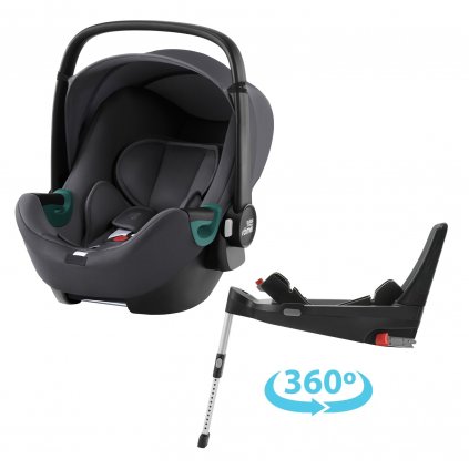 BRITAX Autosedačka Baby-Safe 3 i-Size Flex Base 5Z Bundle, Midnight Grey