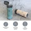 ZOPA Termoska na tekutiny s brčkem a silikonovým držákem 350 ml, Safari