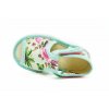 WANDA Papučky detské otvorená špička mintová - kvet dievča veľ. 21