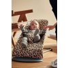 BABYBJÖRN Lehátko Bliss Beige Leopard print cotton, tmavá šedá konštrukcia