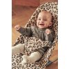 BABYBJÖRN Lehátko Bliss Beige Leopard print cotton, tmavá šedá konštrukcia