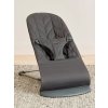 BABYBJÖRN Lehátko Bliss Anthracite cotton Petal, tmavá šedá konštrukcia