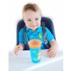NUBY Hrnček netečúci 360° 300 ml, 6 m+ modrá / oranžová