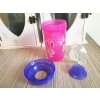 NUBY Hrnček netečúci 360° 300 ml, 6 m+ ružová / fialová