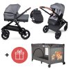PETITE&MARS Kočík 2v1 Trails Ultimate Grey + PETITE&MARS Postieľka cest. Koot - Lion Grey ZADARMO