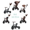 QPLAY Trojkolka Rito Deluxe Brown, 6 v 1, vek 10-72 mesiacov