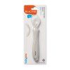 BABYONO Lyžička silikónová - beige 6m+