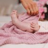 BABYONO Deka z organickej bavlny pletená 75 x 100 cm pink 0m+
