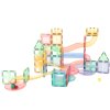 Magnetická stavebnica Oplo Toys - Guľôčková dráha Macaron 108 ks