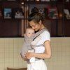 Voksi Huddle Zip on Baby Carrier clay
