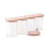 BABYONO Nádoby na skladovanie a mrazenie potravín 4 kusy béžové