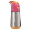 b.box Termoska na pitie so slamkou 350 ml - ružová