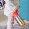 b.box Termoska na pitie so slamkou 350 ml - ružová
