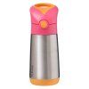 b.box Termoska na pitie so slamkou 350 ml - ružová