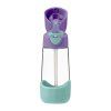 b.box Fľaša na pitie so slamkou 450 ml - lilac pop