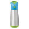 b.box Termoska na pitie so slamkou 500 ml - modrá/zelená