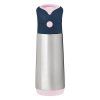 b.box Termoska na pitie so slamkou 500 ml - indigo ružová