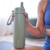 b.box Nerezová termofľaša so slamkou 690 ml - olive