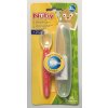 NUBY Lyžička silikónová s puzdrom 3 m+, červená