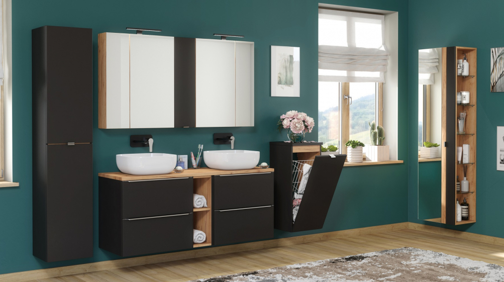 Elegantná a moderná čierna farba v kúpeľni: 6 inšpirácií