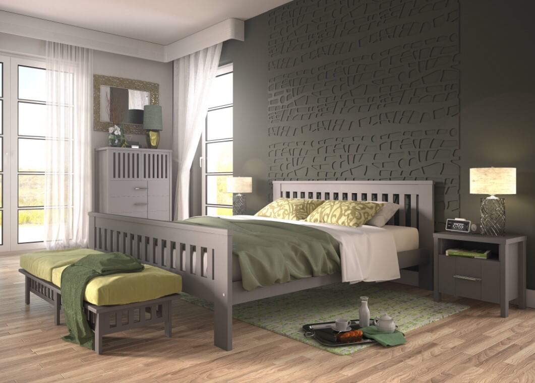 spalnova zostava LAURA v svetlosivej farbe