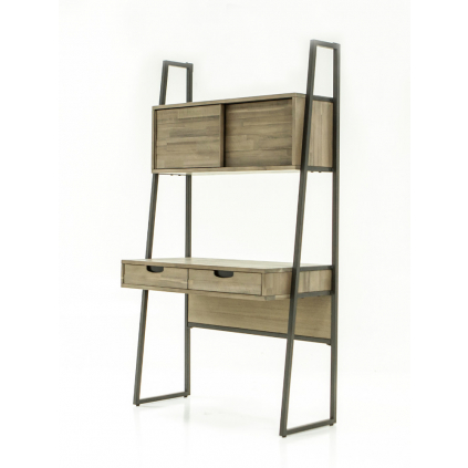 dreveny retro PC stolik FLOW FLO HO01D detail