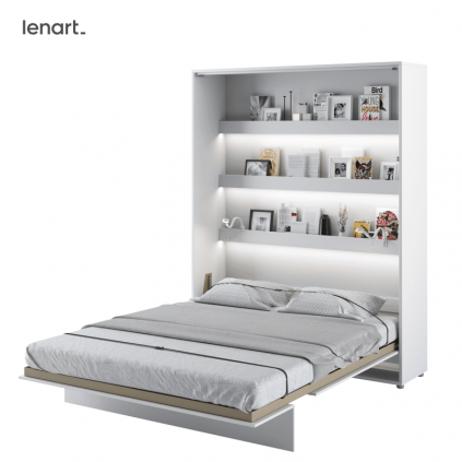 Biela sklápacia posteľ Lenart BED CONCEPT BC-12 | 160 x 200 cm
