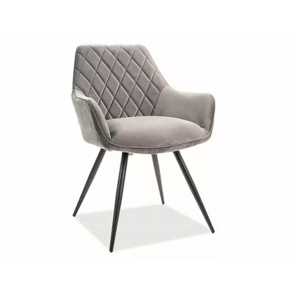 elegantná jedálenská stolička LINEA VELVET, v prevedení sivá 14