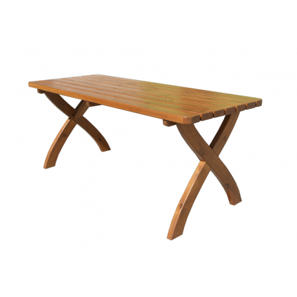 Masívny stôl STRONG z borovicového dreva je ošetrený impregnáciou a lakom