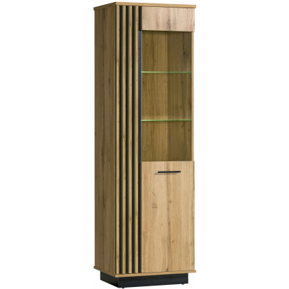 moderna vitrina lamelo la2 dub wotan cierna