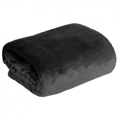 cierna deka CINDY 5 v rozmere 170 x 210 cm