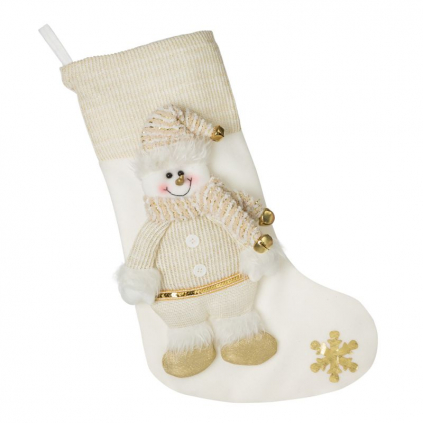 krásna vianočná pančucha snow so snehuliakom
