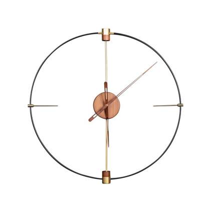 krásne nástenné hodiny v modernom prevedení z kovu