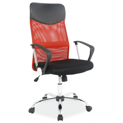 Červené kancelárske kreslo Q025 v nadčasovom dizajne