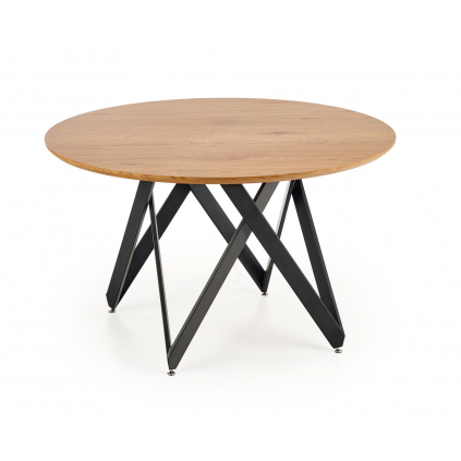 moderny jedalensky stol karibik dub zlaty cierna stylove nohy
