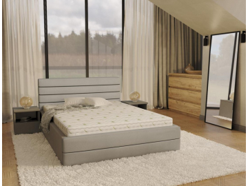 dizajnova calunena postel virginia siva s uloznym priestorom 160 x 200 cm