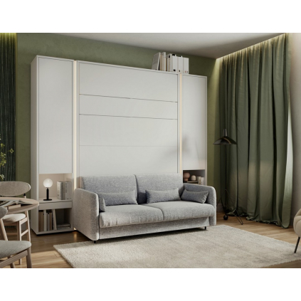 prakticka siva pohovka k posteli bed concept biely mat