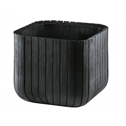 ratanovy kvetinac planter wood look S grafit