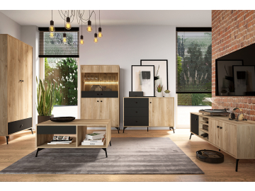 Moderná obývacia stena SIGA, vyrobená v zaujímavom farebnom prevedení, nadčasovom dizajne a mimoriadnom vzhľade.