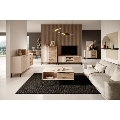 Moderná béžová obývacia stena Marion aranž