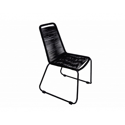 dizajnová stohovateľná stolička ENIGMA s ručne pleteným lanom