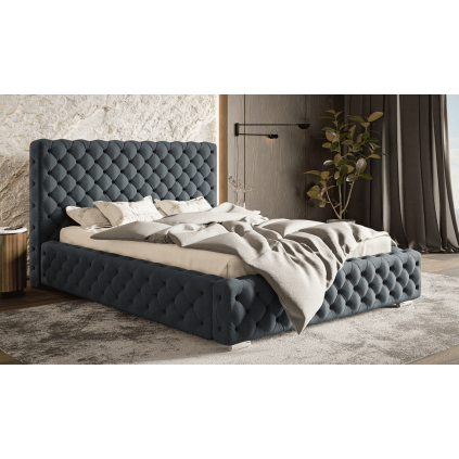 luxusná manželská posteľ CLARA 15 v sivej farbe